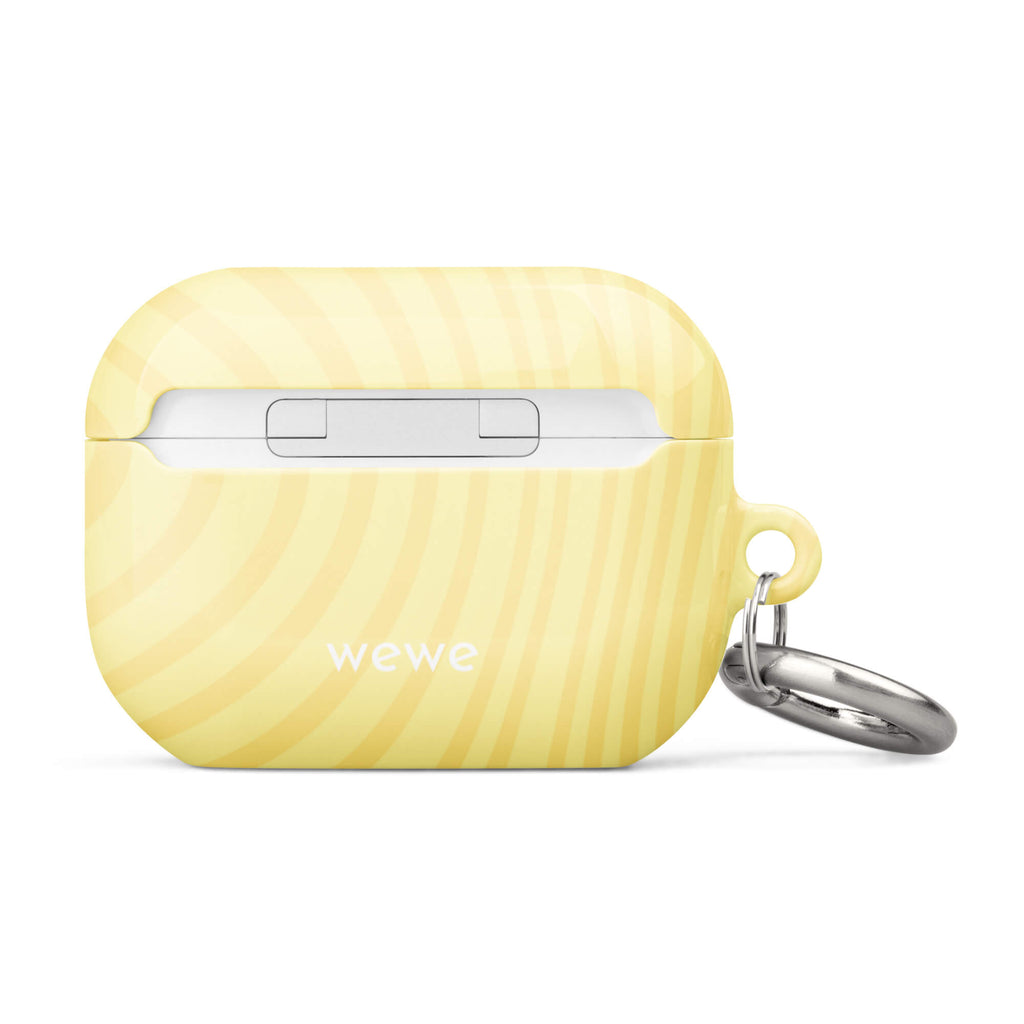 Custom butter yellow airpods case pro gen2 cheerful style.