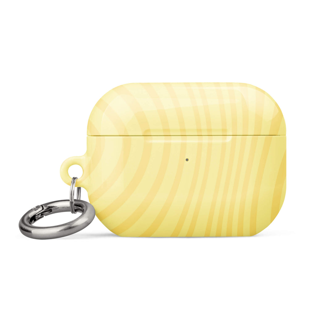 Custom butter yellow airpods case pro gen2 cheerful style.