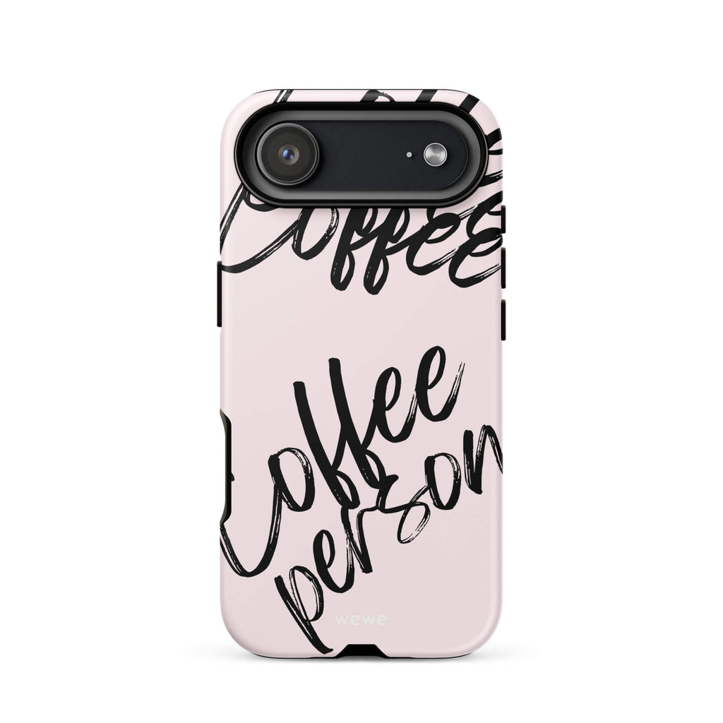 Custom coffee lover iphone case 17 air cafe style.