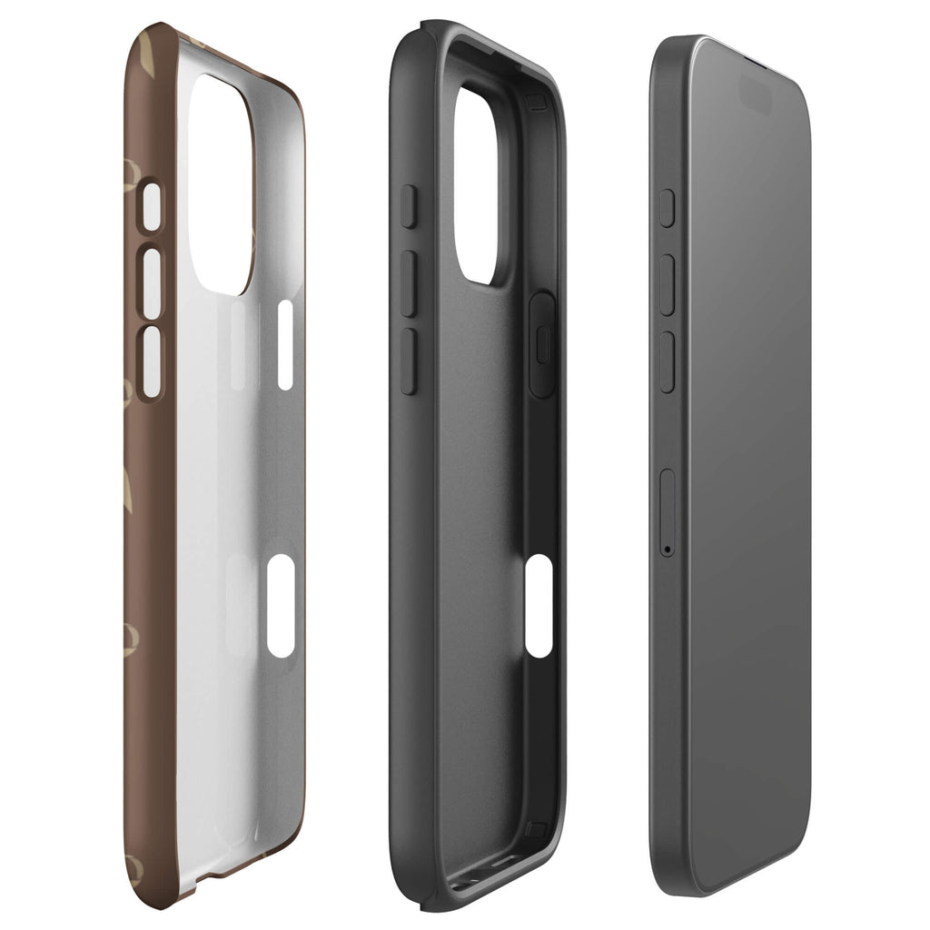Custom espresso bows iphone case 16 pro max slim protective.