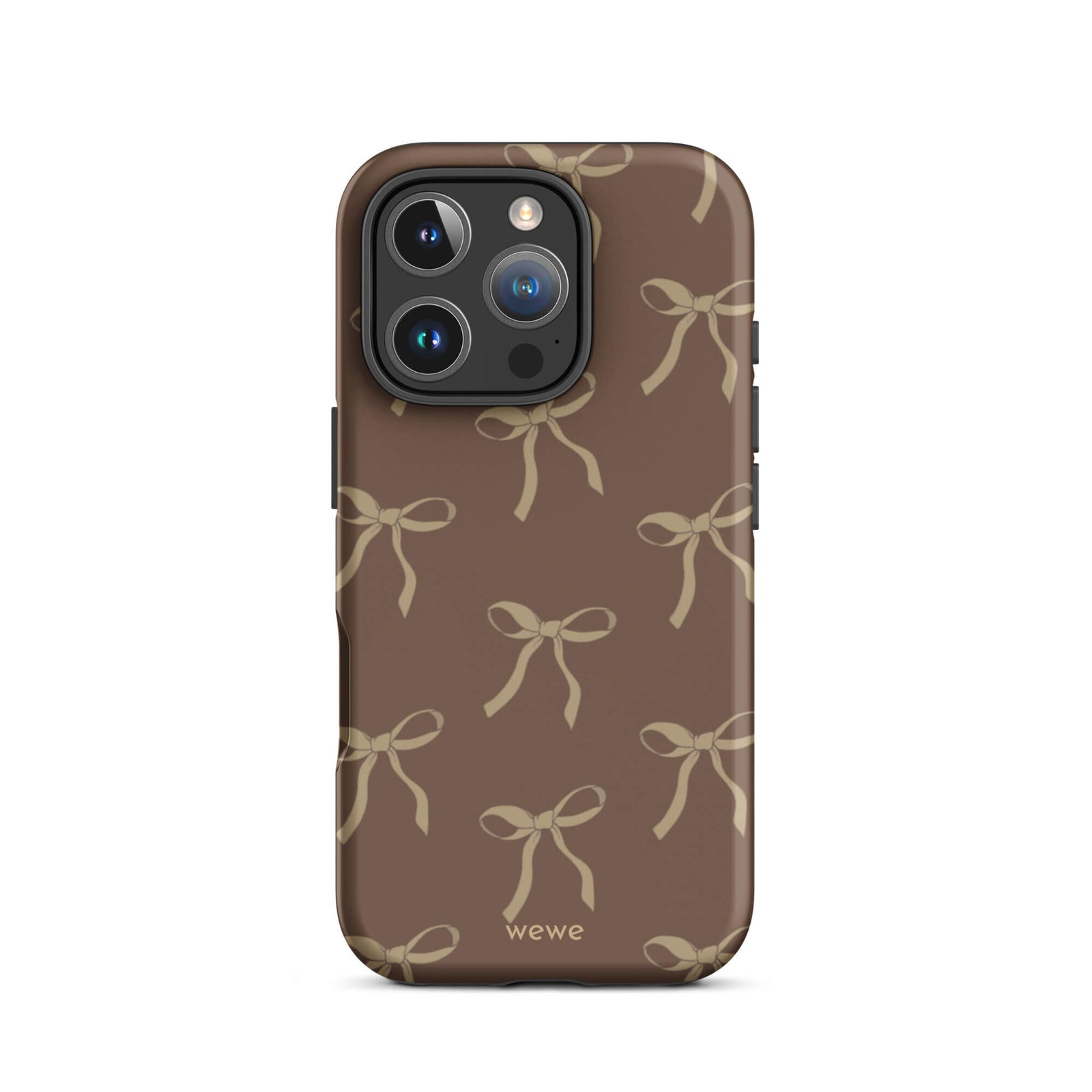 Custom espresso bows iphone case 16 pro delightful gift.
