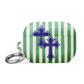 Custom green stripe airpods case pro gen2 punk aesthetic style.