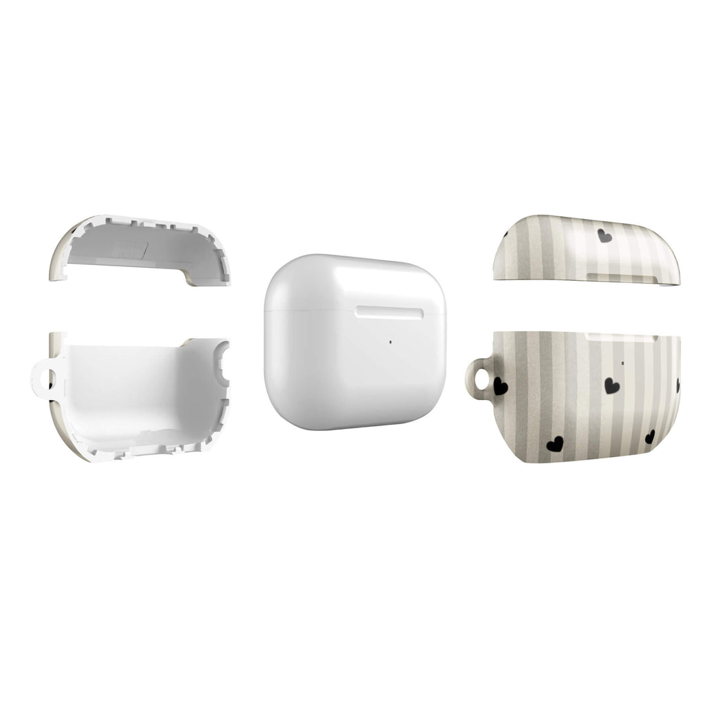 Custom charming heart airpods case pro gen2 slim protective.
