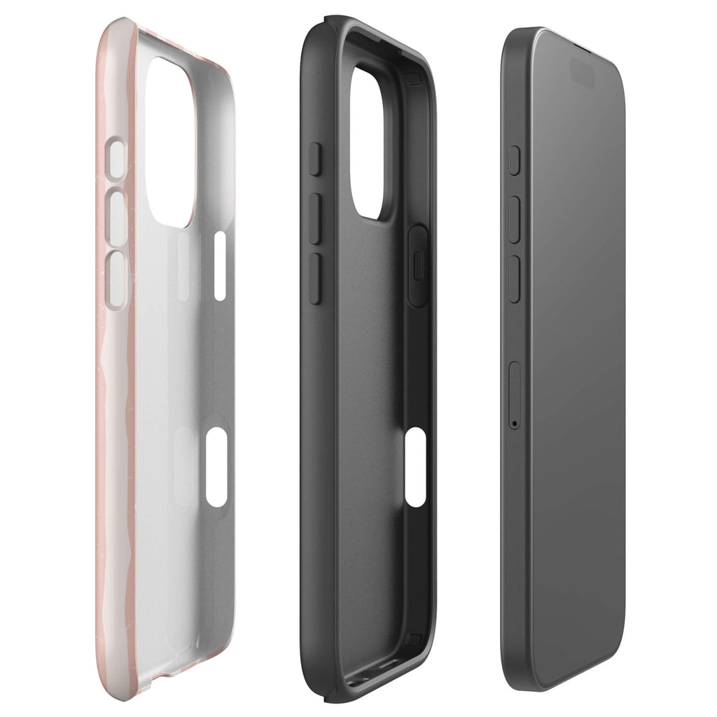 Custom matta hola heart iPhone case 16 pro max dual-layer shockproof protection.