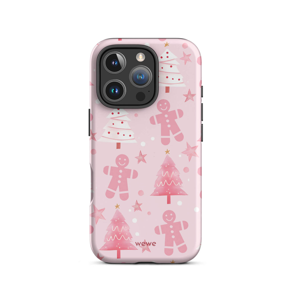 Custom warm gingerbread iphone case 16 pro cute and sweet design.