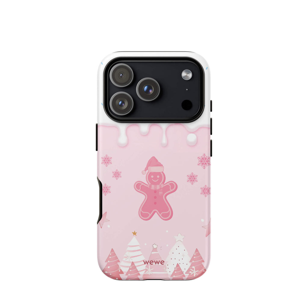 Custom gingerbread cookie iphone case 17 pro playful gift.