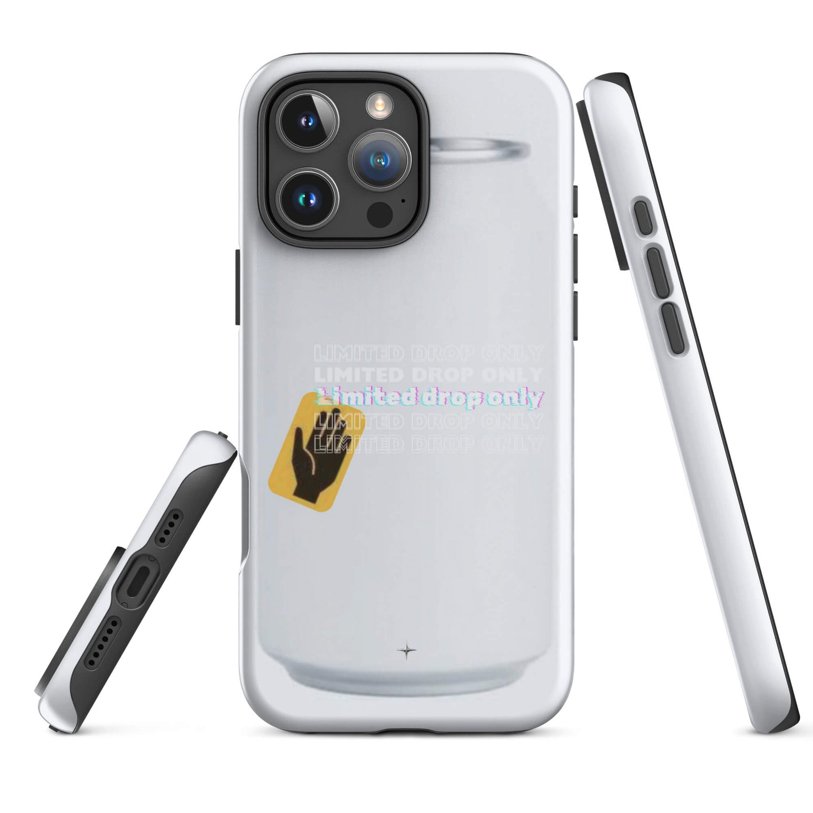 Balance Line white tough iphone 16 pro max case geometric minimal design clean line aesthetic case