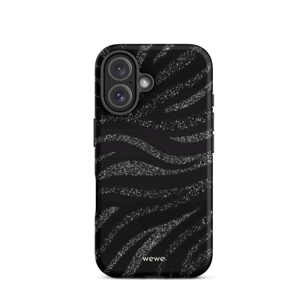 Custom midnight black iphone case 16 black aesthetic design.