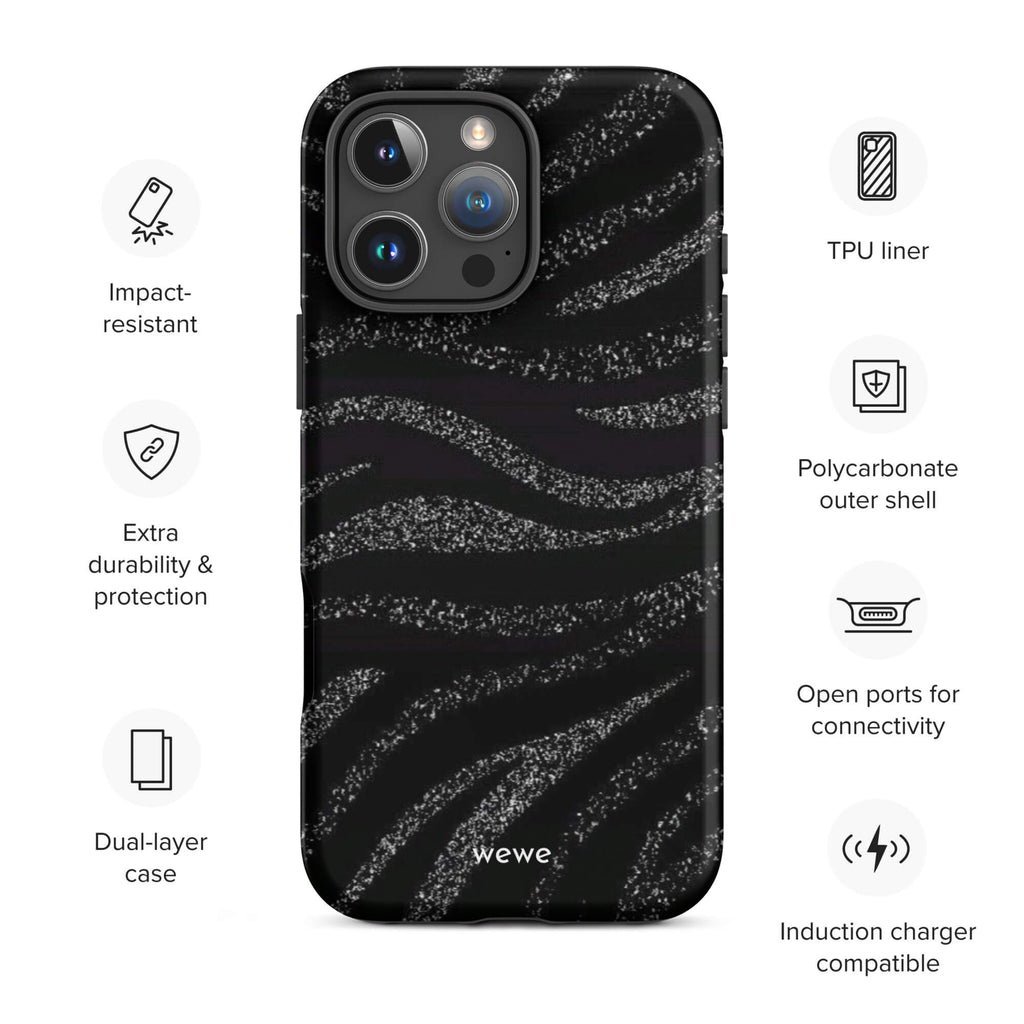 Custom midnight black 16 pro max wireless charging compatible.