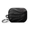 Custom midnight black AirPods case pro gen2 black aesthetic design.