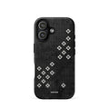 Custom black lace iPhone case 17 vintage romantic style.