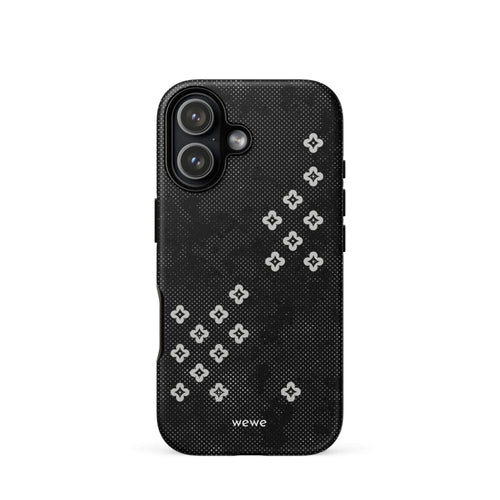 Custom black lace iPhone case 17 vintage romantic style.