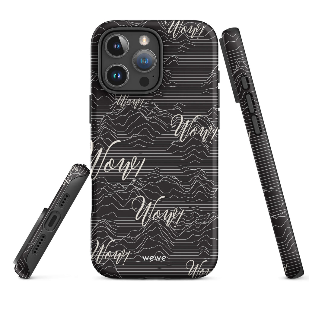 Custom wow iPhone case 16 pro max fun aesthetic design.