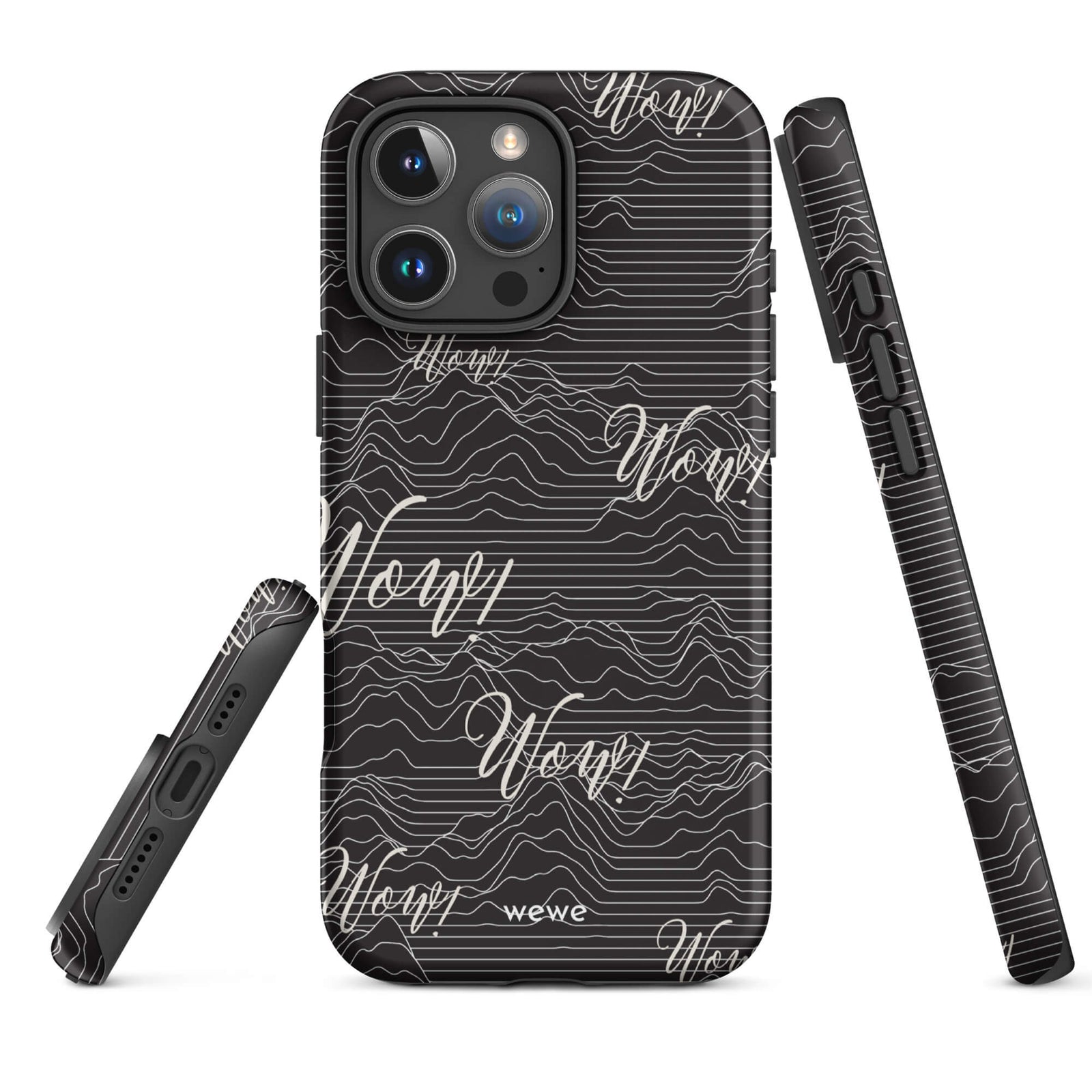 Custom wow iPhone case 16 pro max fun aesthetic design.