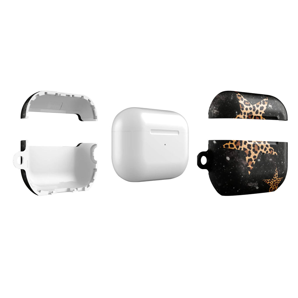 Custom leopard star AirPods case pro gen2 slim protective.
