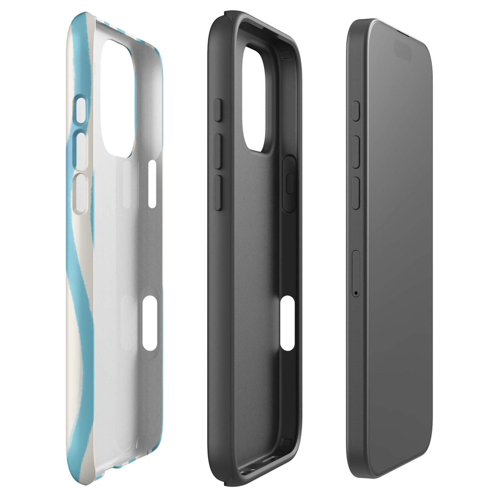 Custom fluid smile iPhone case 16 pro max dual-layer shockproof protection.