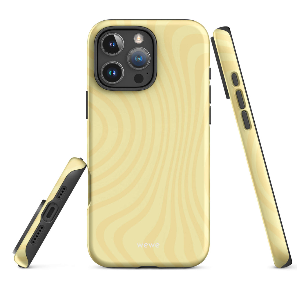 Custom butter yellow iPhone case 16 pro max cheerful style.
