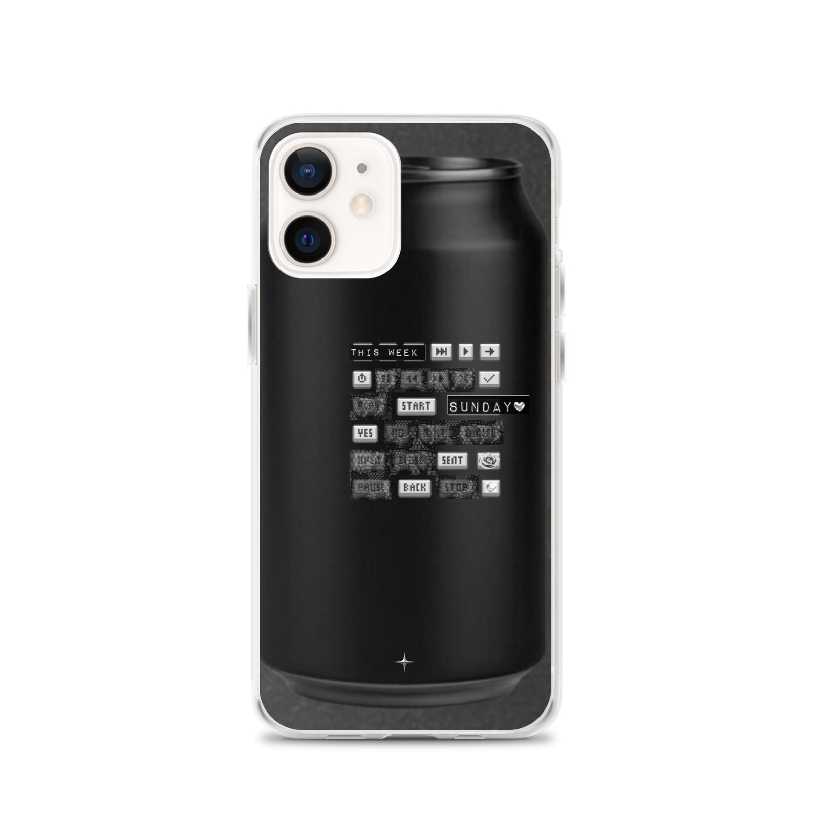 Cipher Energy black clear iphone case 12 hip hop streetwear underground culture aesthetic case