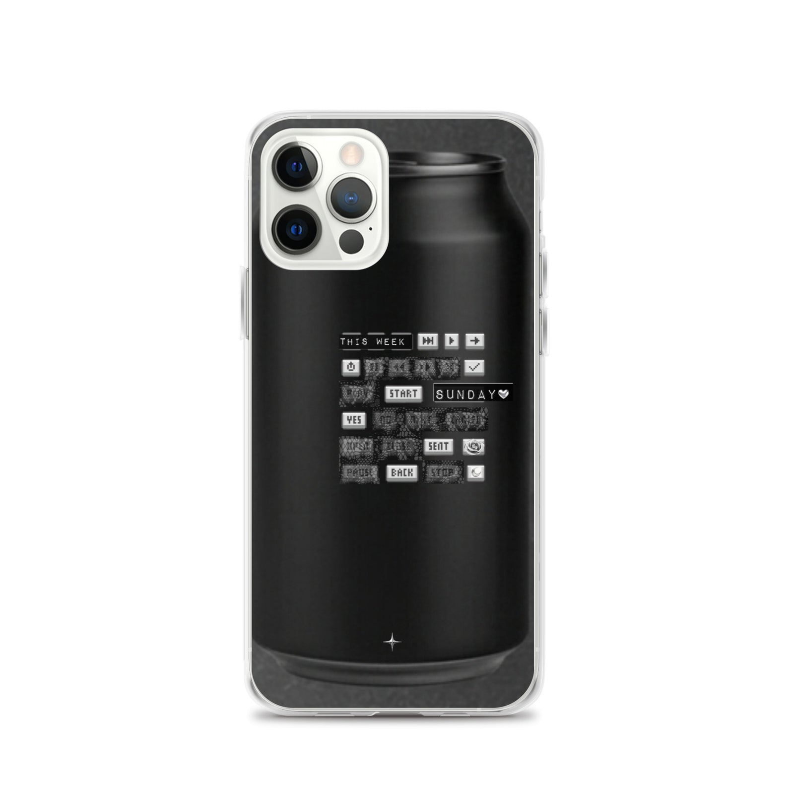 Cipher Energy black clear iphone case 12 pro hip hop streetwear underground culture aesthetic case