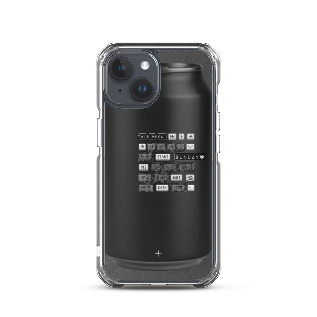 Cipher Energy black clear iphone case 15 hip hop streetwear underground culture aesthetic case