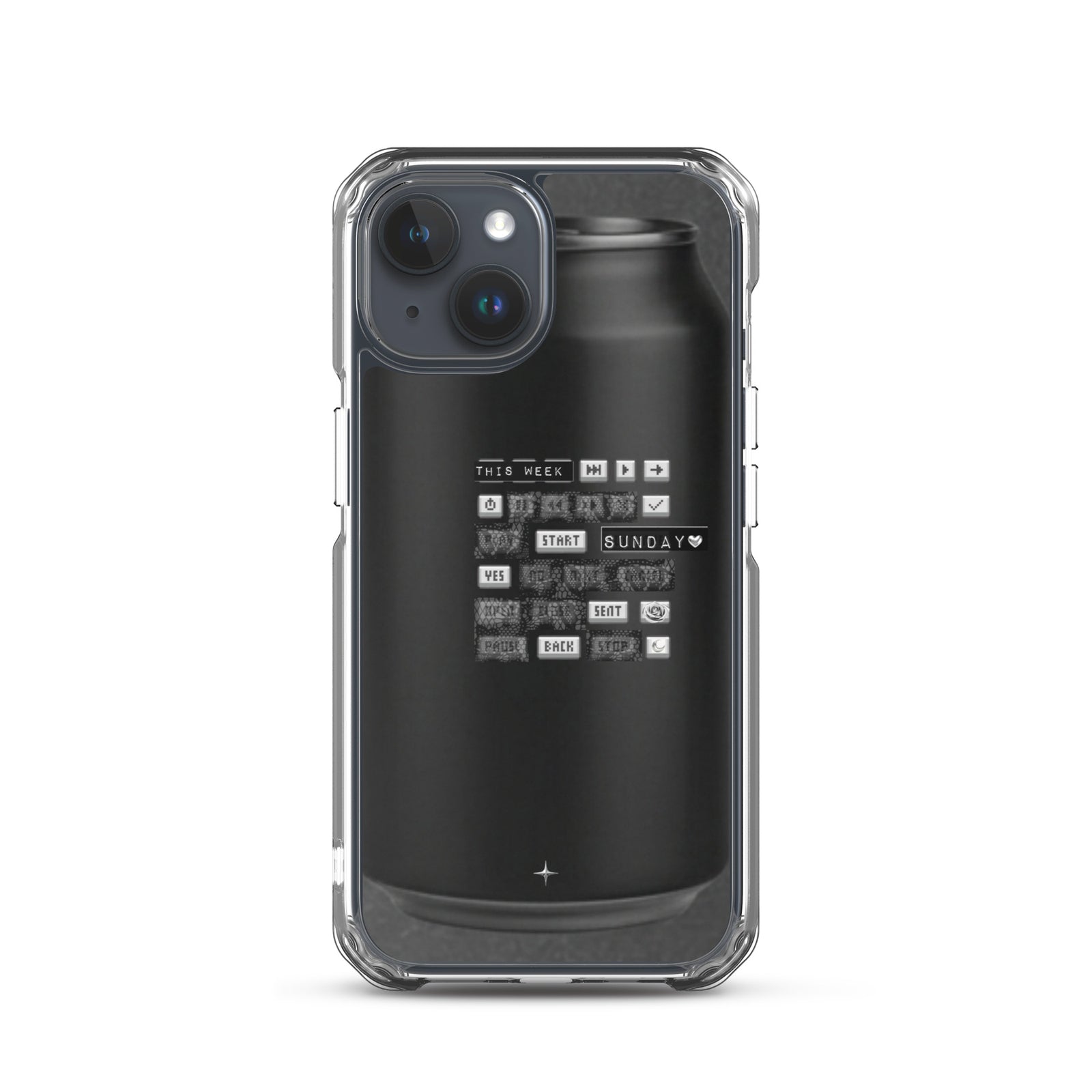 Cipher Energy black clear iphone case 15 hip hop streetwear underground culture aesthetic case