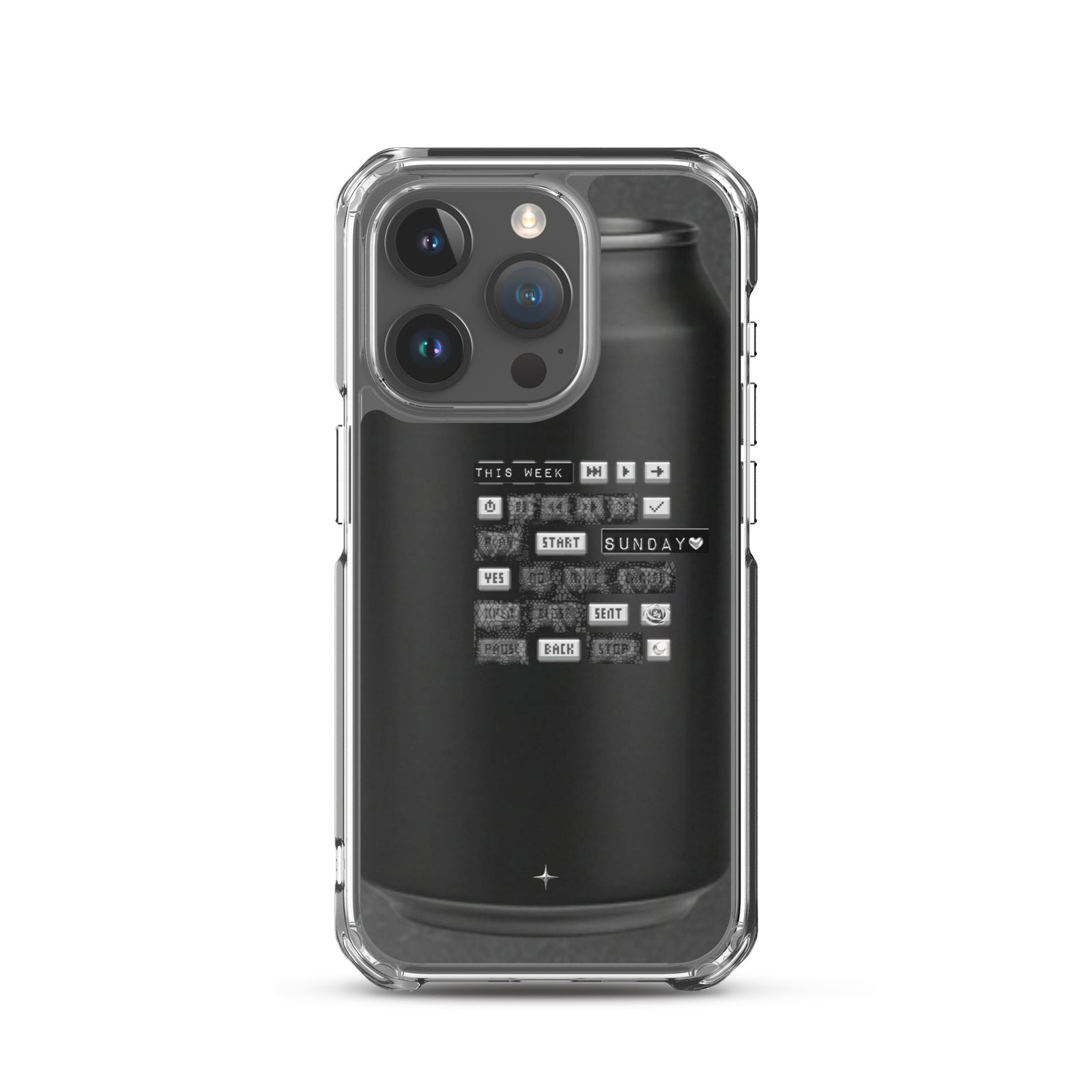 Cipher Energy black clear iphone case 15 pro hip hop streetwear underground culture aesthetic case
