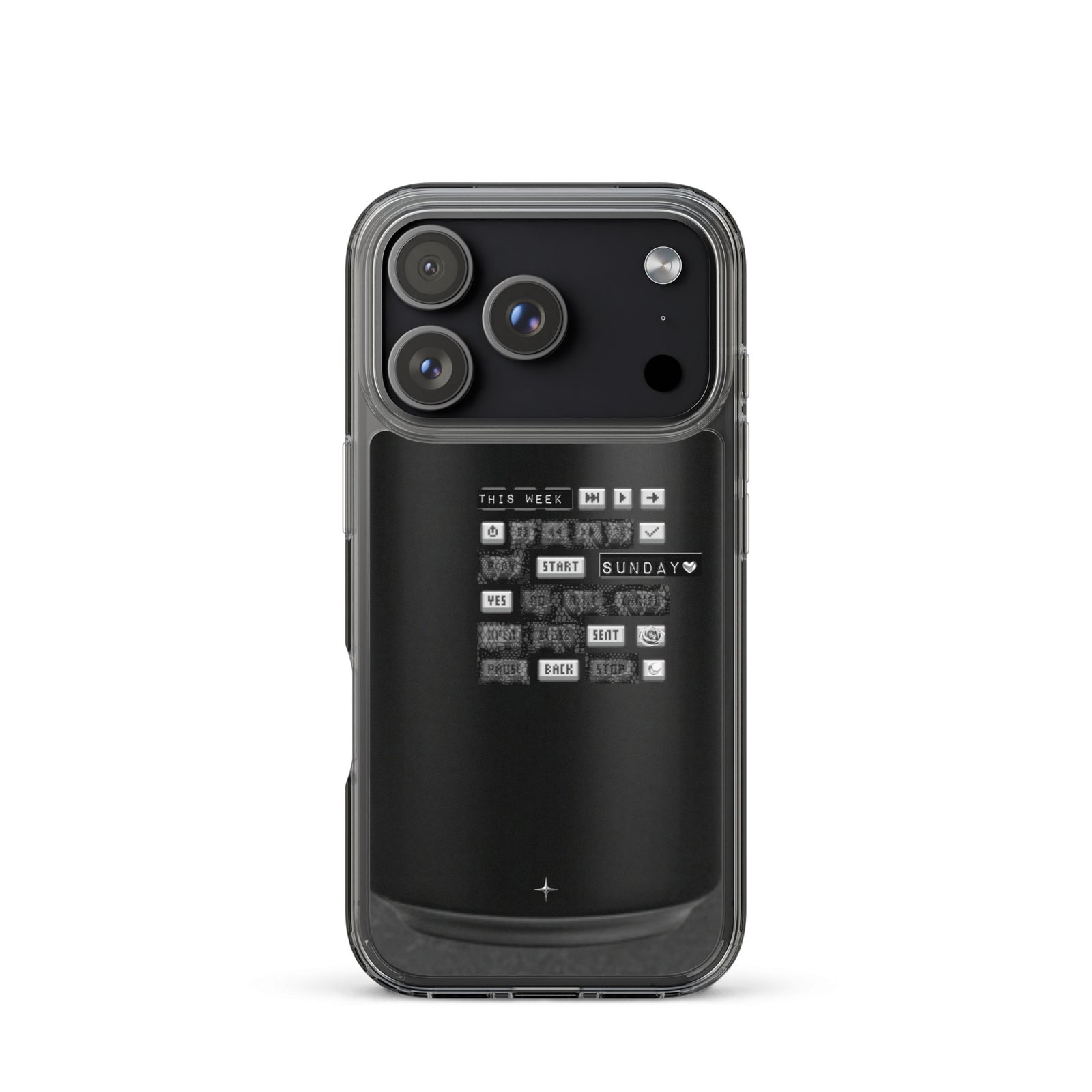 Cipher Energy black clear iphone case 17 pro hip hop streetwear underground culture aesthetic case