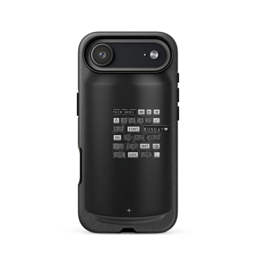 Cipher Energy black tough iphone case 17 air hip hop streetwear underground culture aesthetic delightful gift