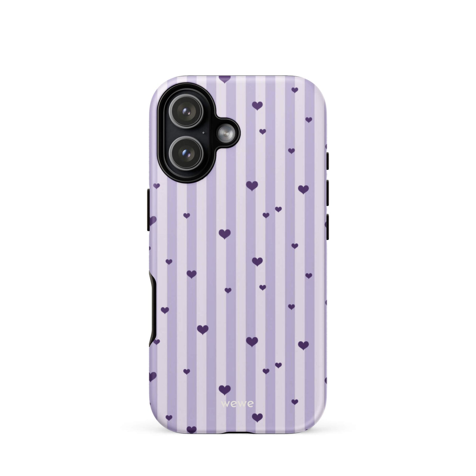 Custom purple heart iPhone case 17 romantic aesthetic.