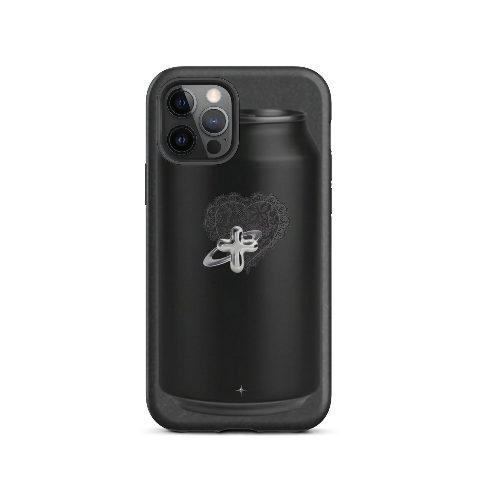 Cult Object black tough iphone case 12 pro hype streetwear aesthetic minimal dark fashion case