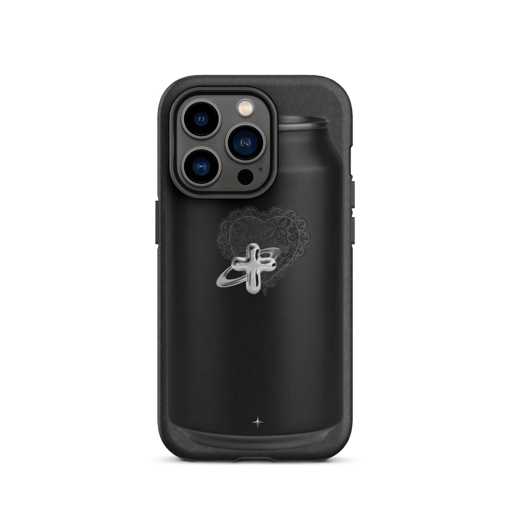 Cult Object black tough iphone case 14 pro hype streetwear aesthetic minimal dark fashion case