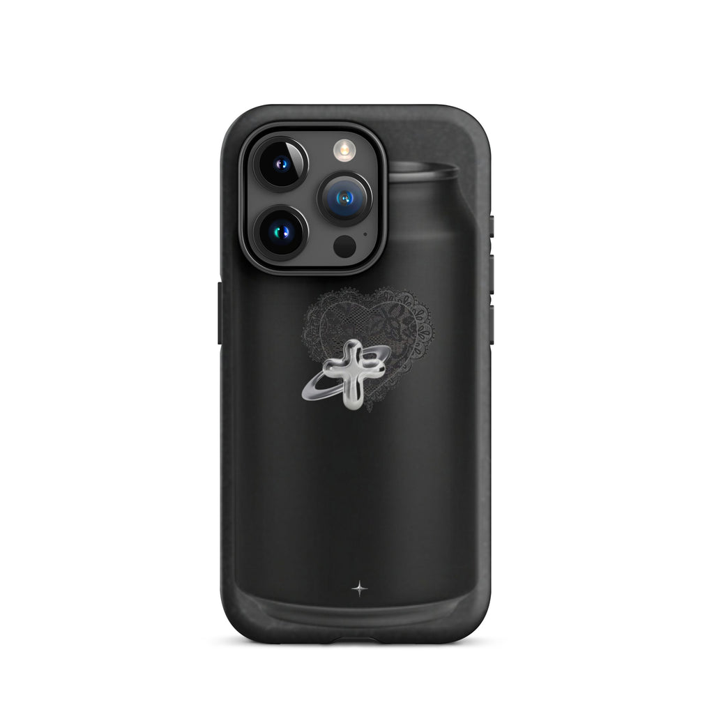 Cult Object black tough iphone case 15 pro hype streetwear aesthetic minimal dark fashion case