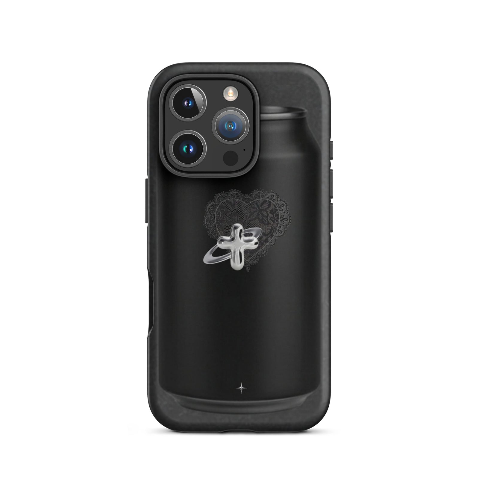 Cult Object black tough iphone case 16 pro hype streetwear aesthetic minimal dark fashion case