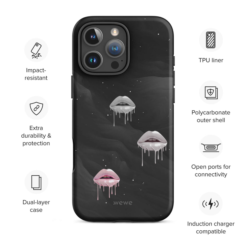 Custom pure mood iPhone case 16 pro max wireless charging compatible.