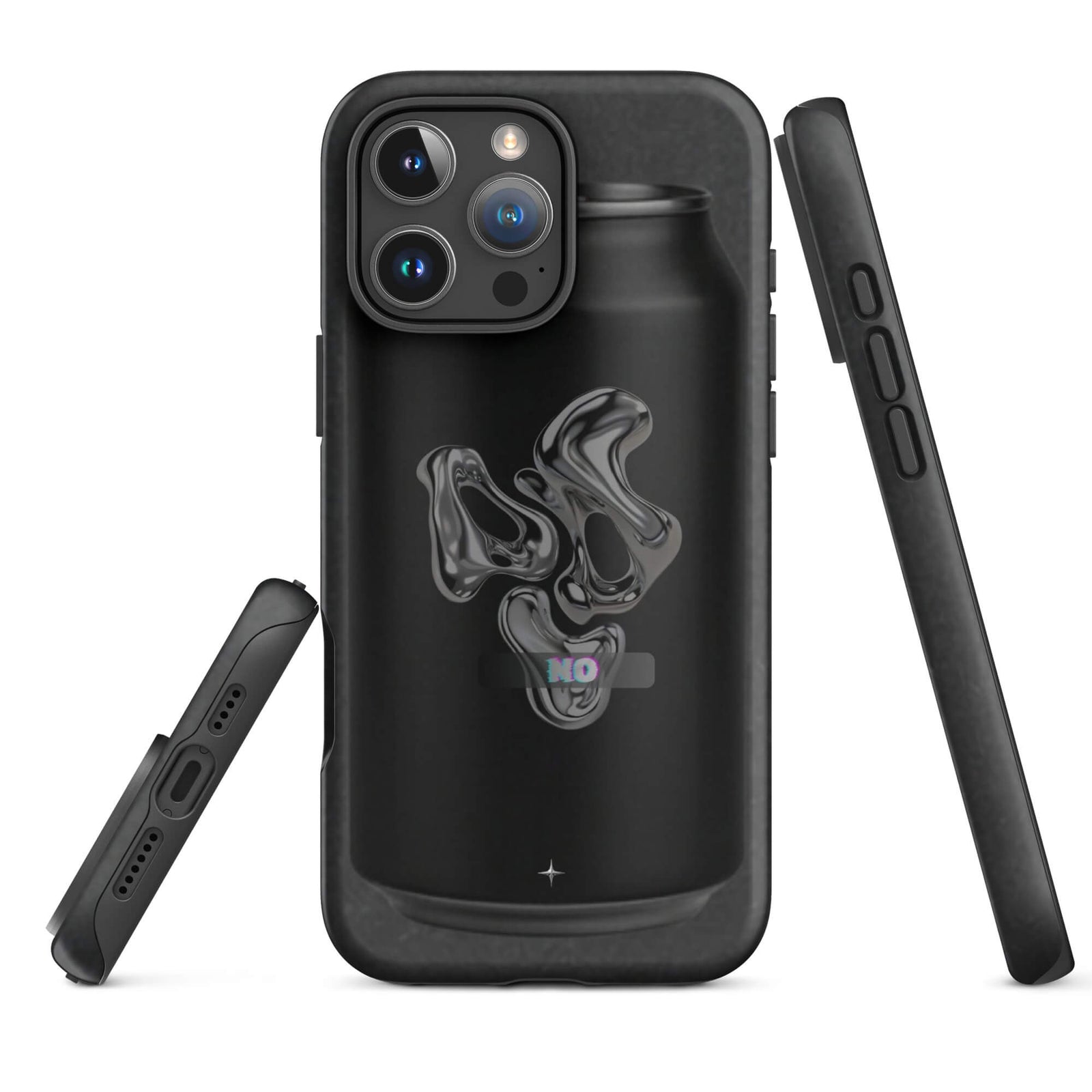 Faith In Chaos black tough iphone  case 16 pro max dark streetwear aesthetic edgy graphic design case
