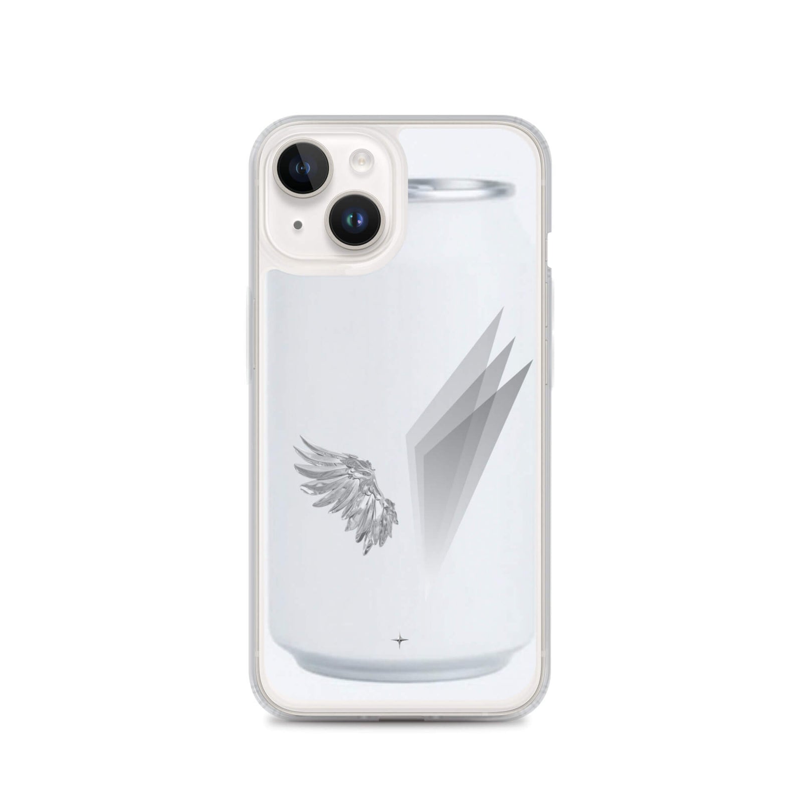 Form and Spirit white clear iphone 14 case minimal aesthetic clean modern design case
