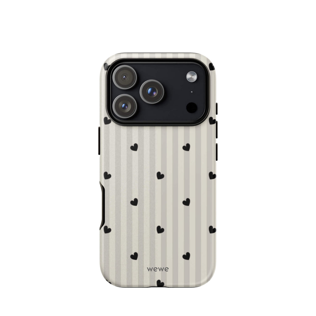 Custom charming heart iPhone case 17 pro cute design.