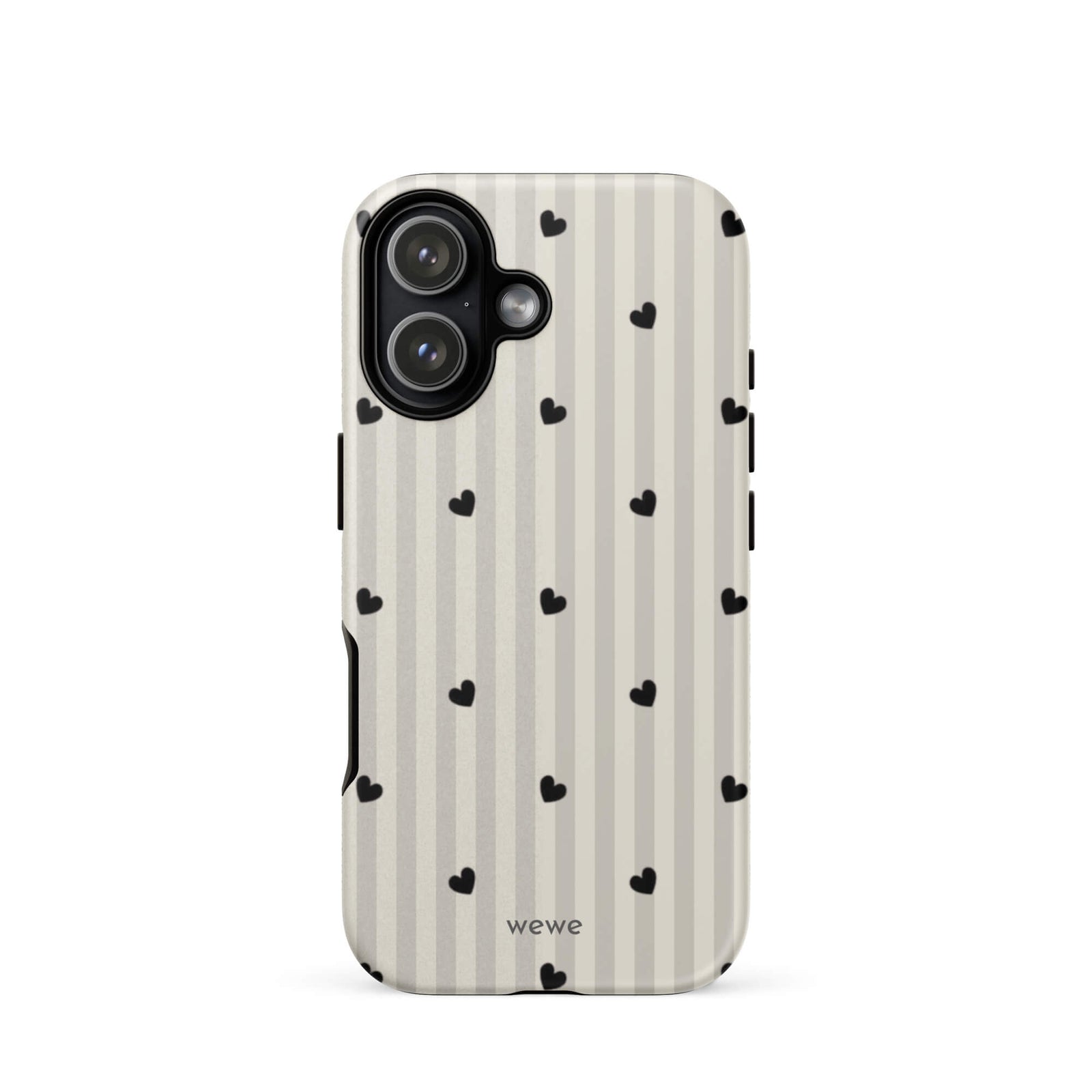 Custom charming heart iPhone case 17 slim fit.