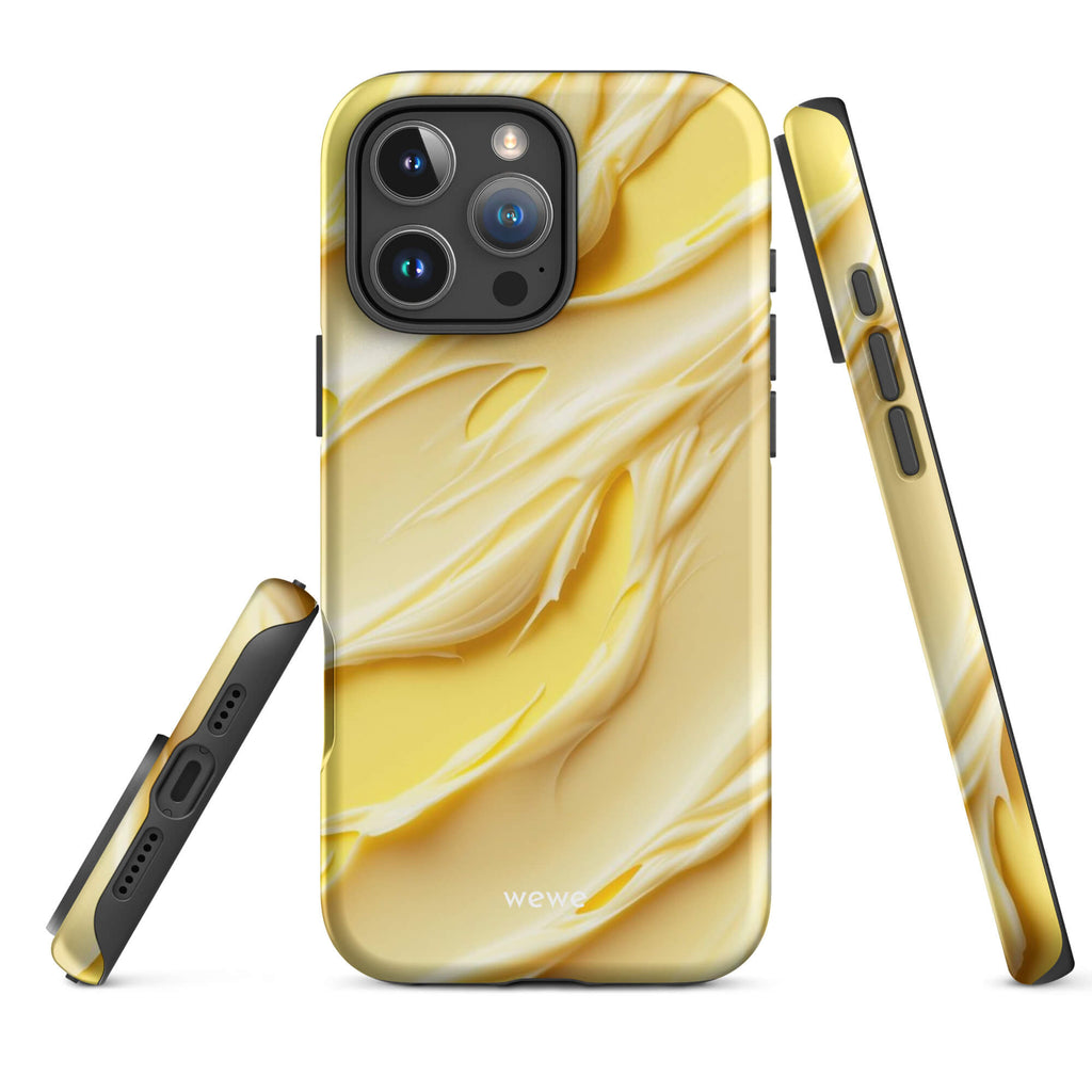 Custom vanilla yellow iphone case 16 pro max delightful aesthetic.