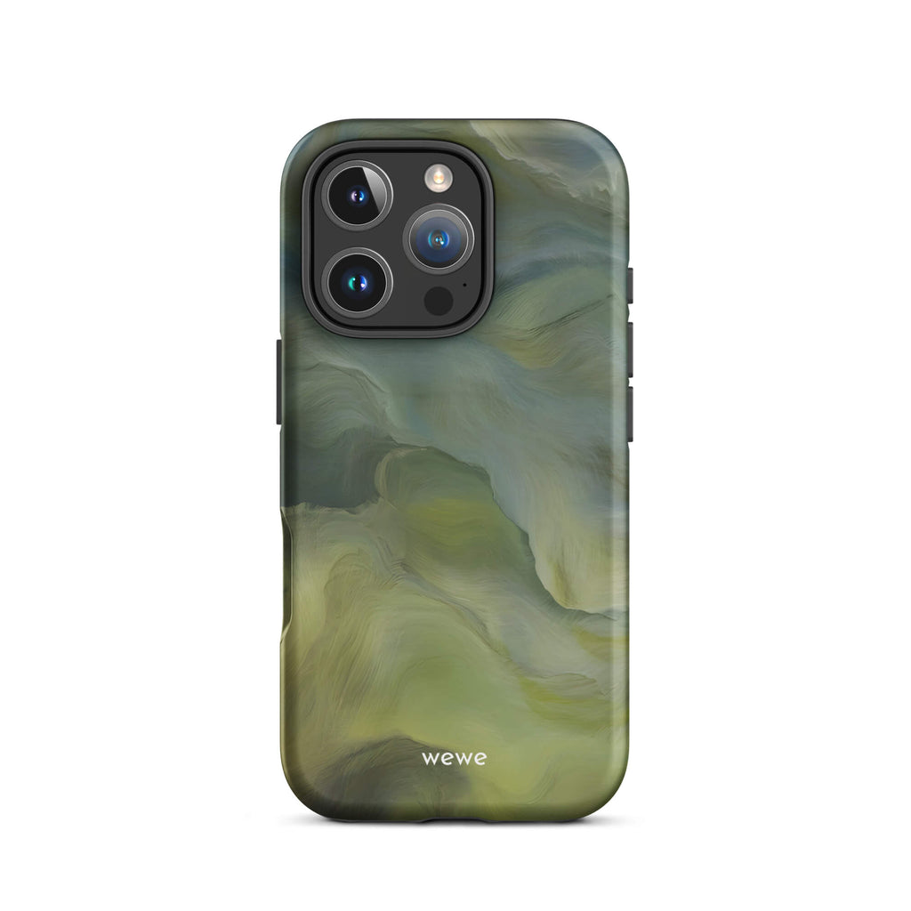 Custom sage green garden iphone case 16 pro natural landscapes aesthetic.