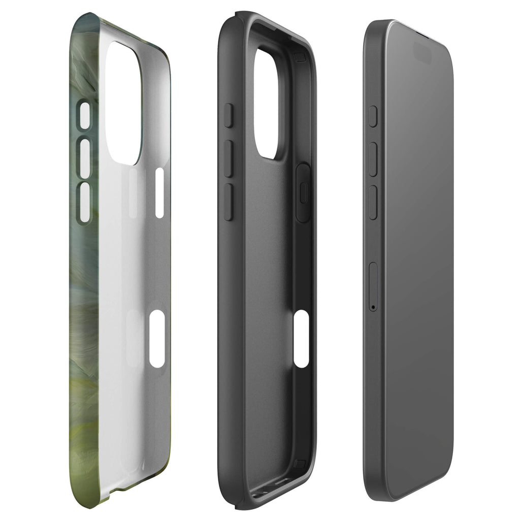 Custom sage green garden iphone case 17 dual-layer shockproof protection.