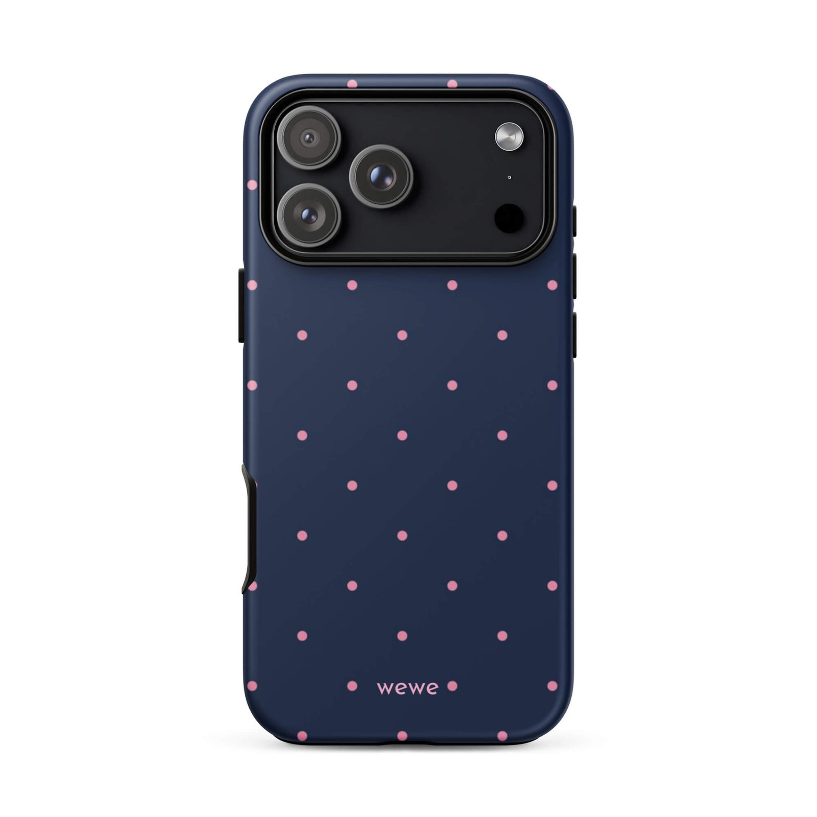 Custom navy micro polka dot iphone case 17 pro max micro pink polka dot.