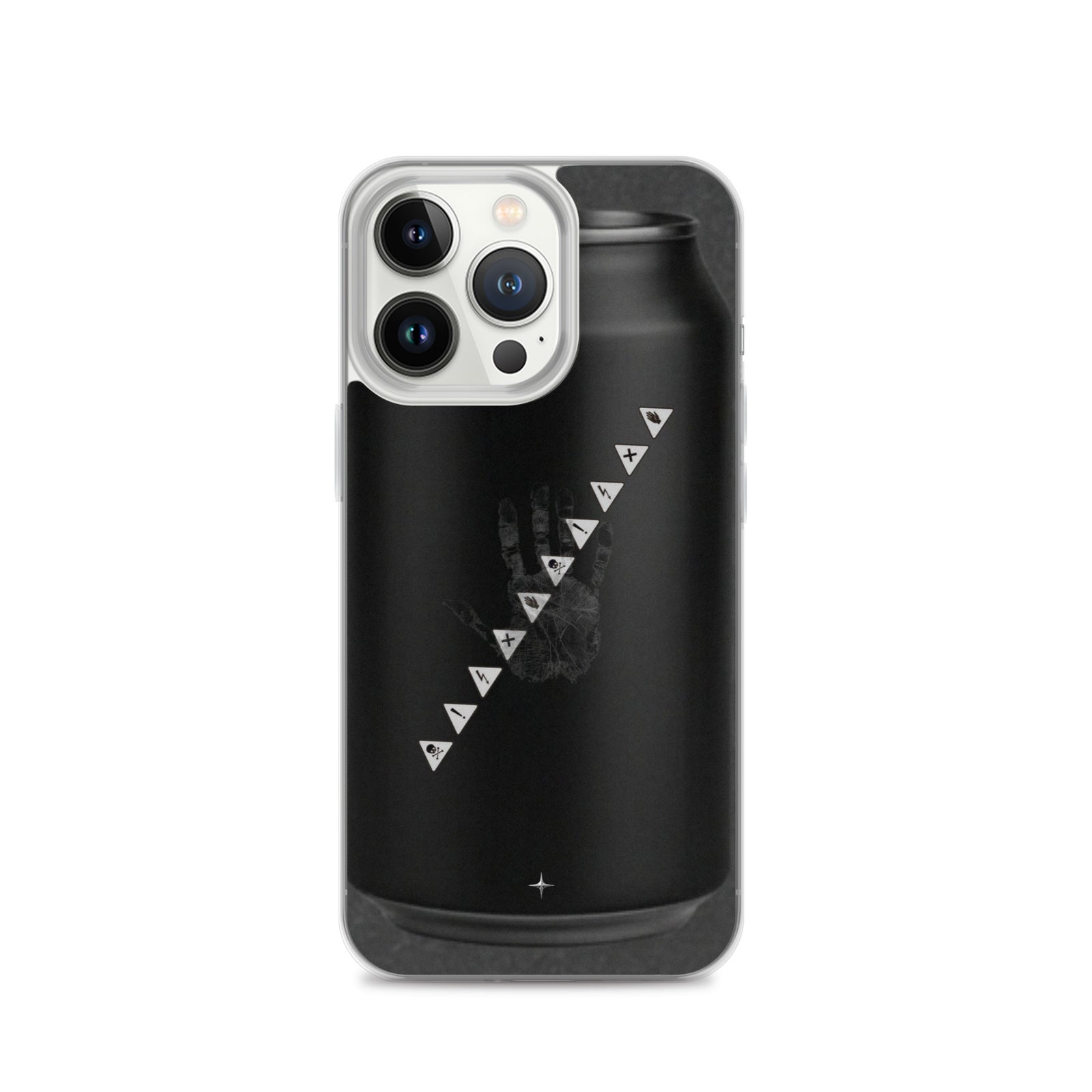 No Signal black clear iphone case 13 prro anti social streetwear aesthetic minimal dark design case