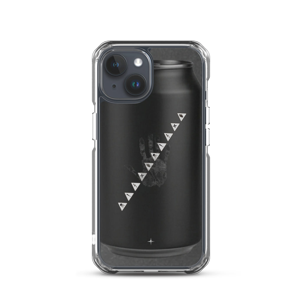 No Signal black clear iphone case 15 anti social streetwear aesthetic minimal dark design case