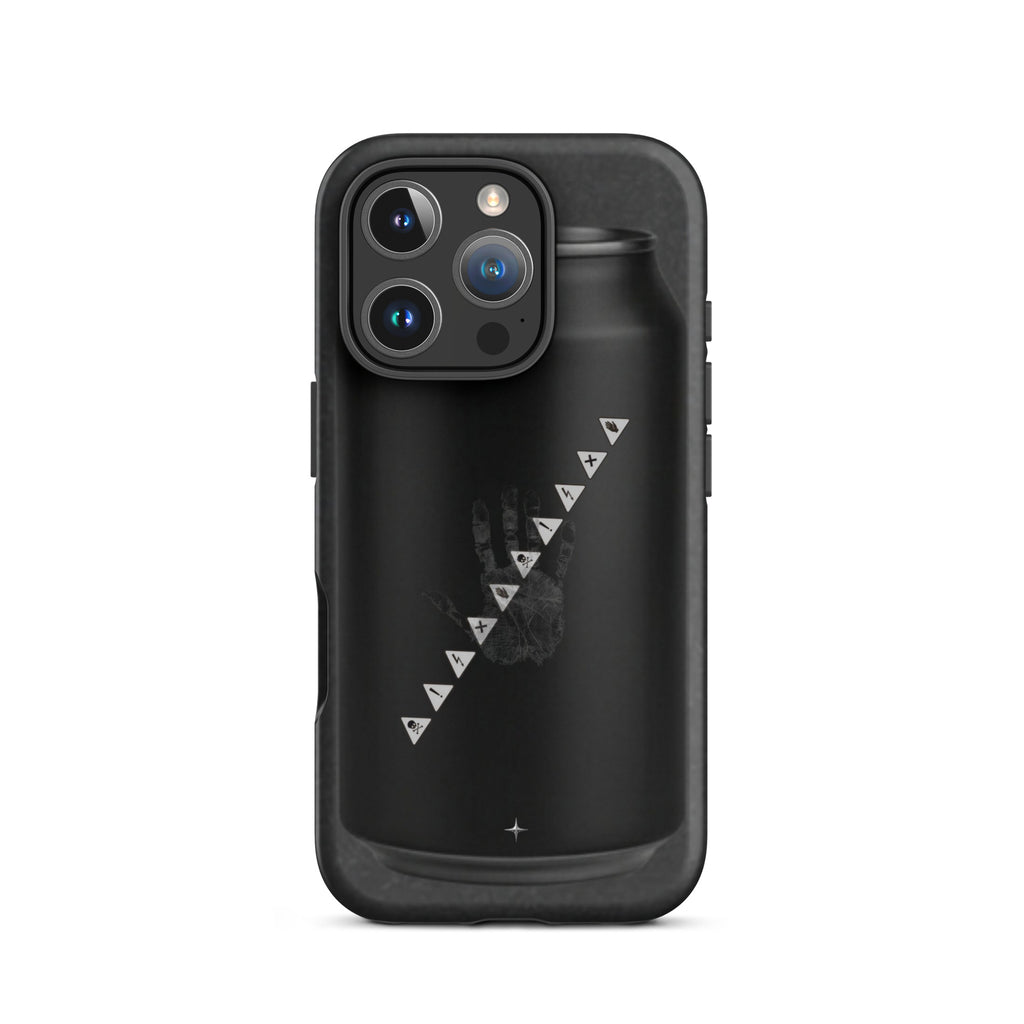 No Signal black tough iphone case 16 pro anti social streetwear aesthetic minimal dark design delightful gift.