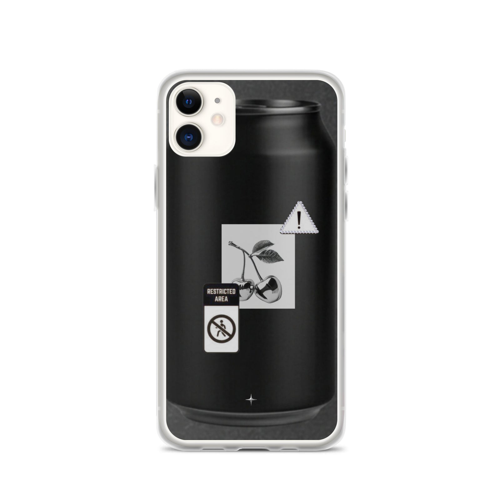 No System black clear iphone case 11 anti system streetwear minimal dark aesthetic case