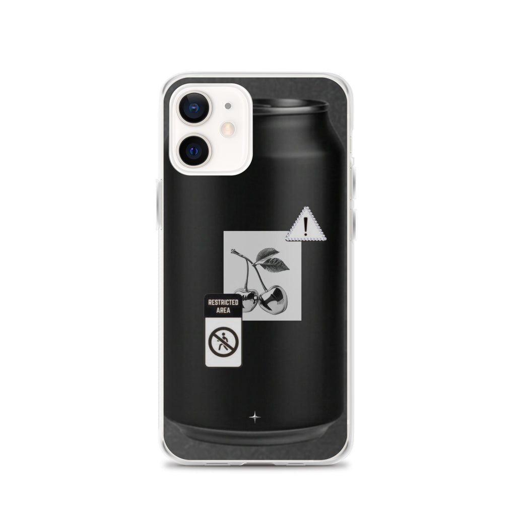 No System black clear iphone case 12 anti system streetwear minimal dark aesthetic case