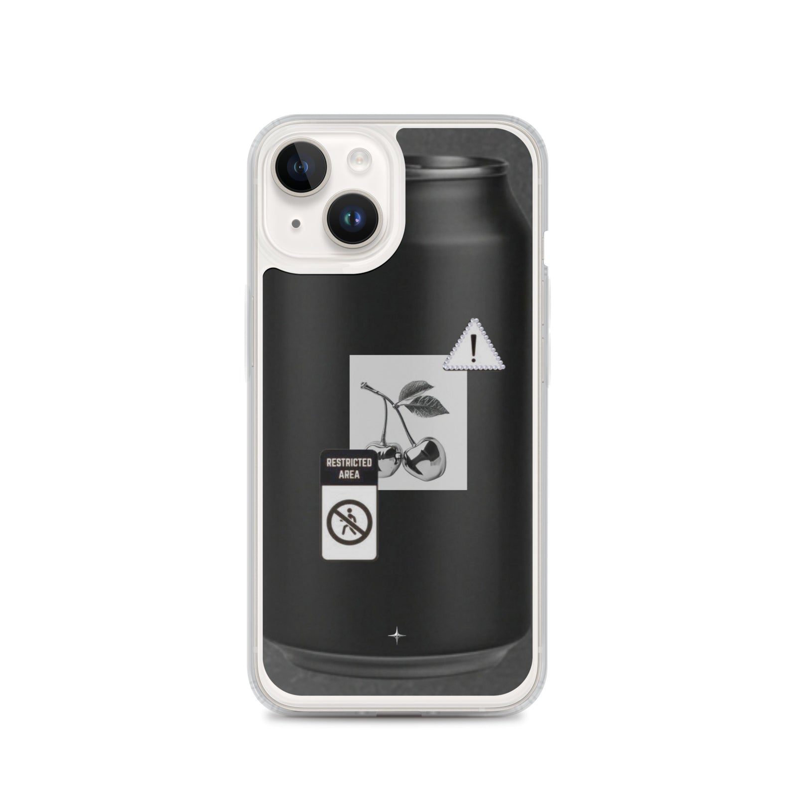 No System black clear iphone case 14 anti system streetwear minimal dark aesthetic case