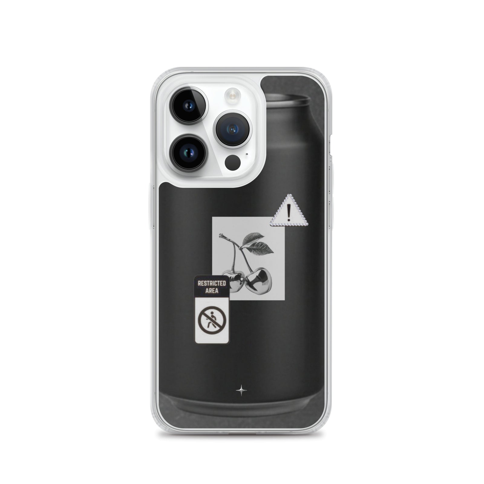 No System black clear iphone case 14 pro anti system streetwear minimal dark aesthetic case