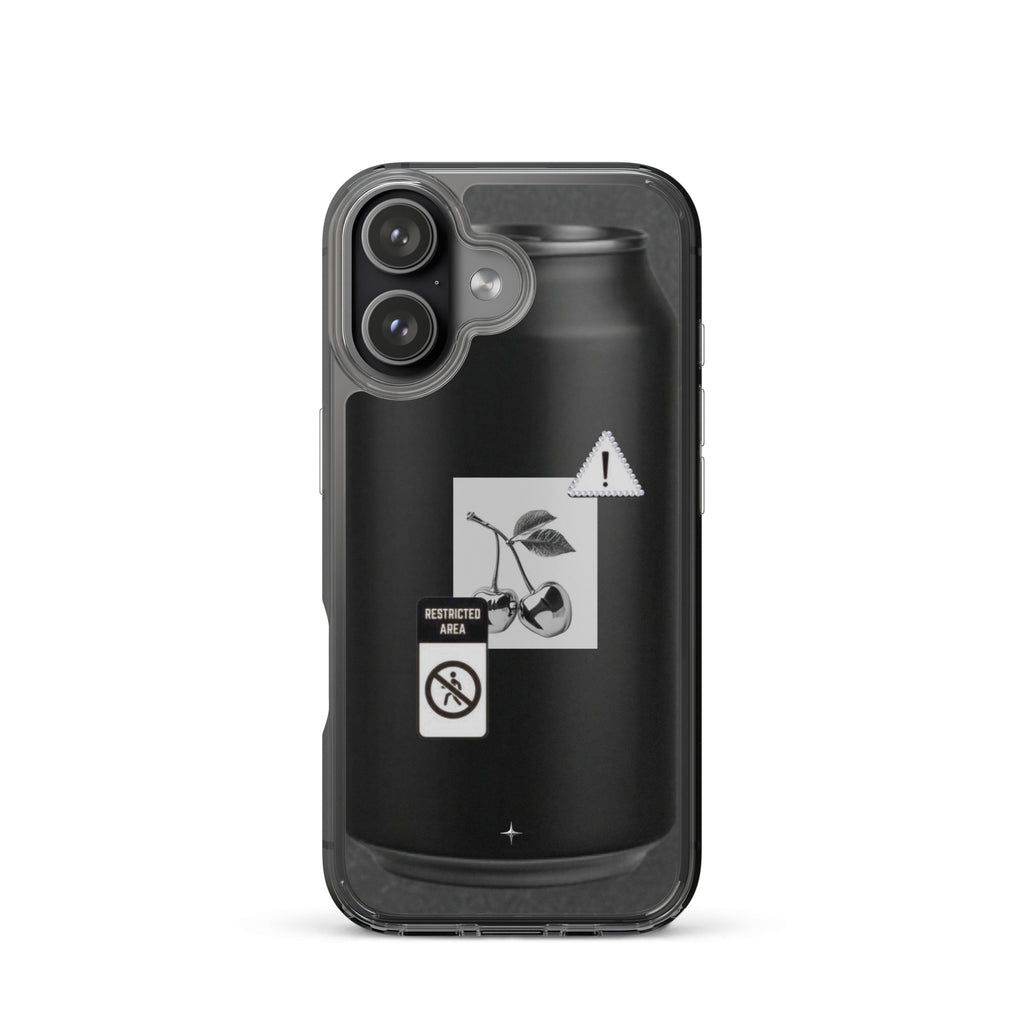 No System black clear iphone case 17 anti system streetwear minimal dark aesthetic case